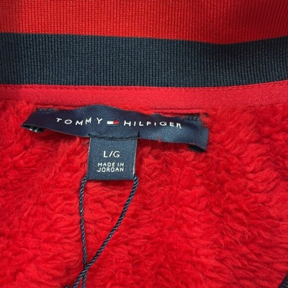 Tommy Hilfiger Striped-Trim Sherpa Sweatshirt - Picture 5 of 8